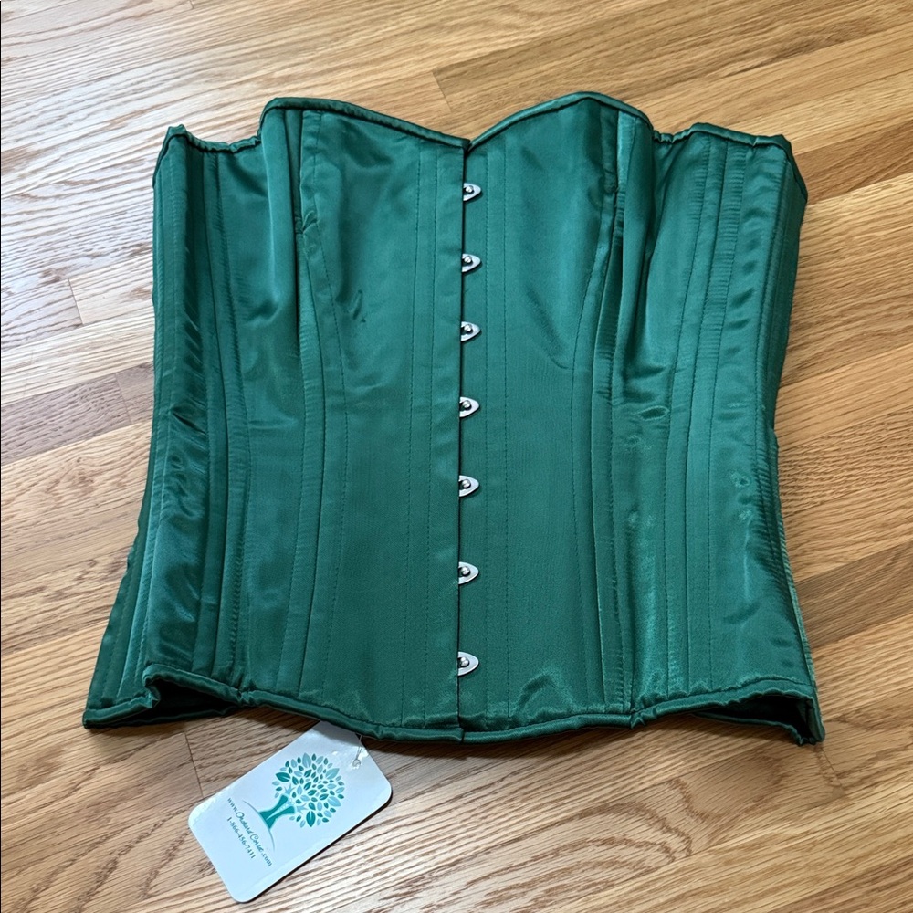 Green Satin Corset